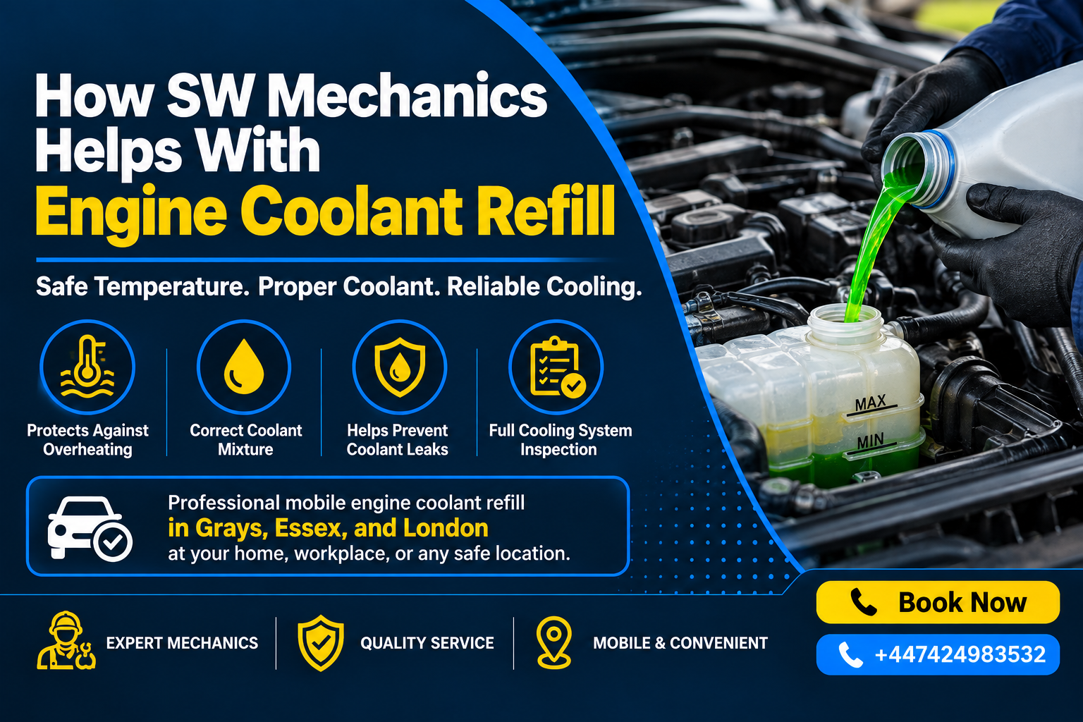 How SW Mechanics Refills Engine Coolant Safely
